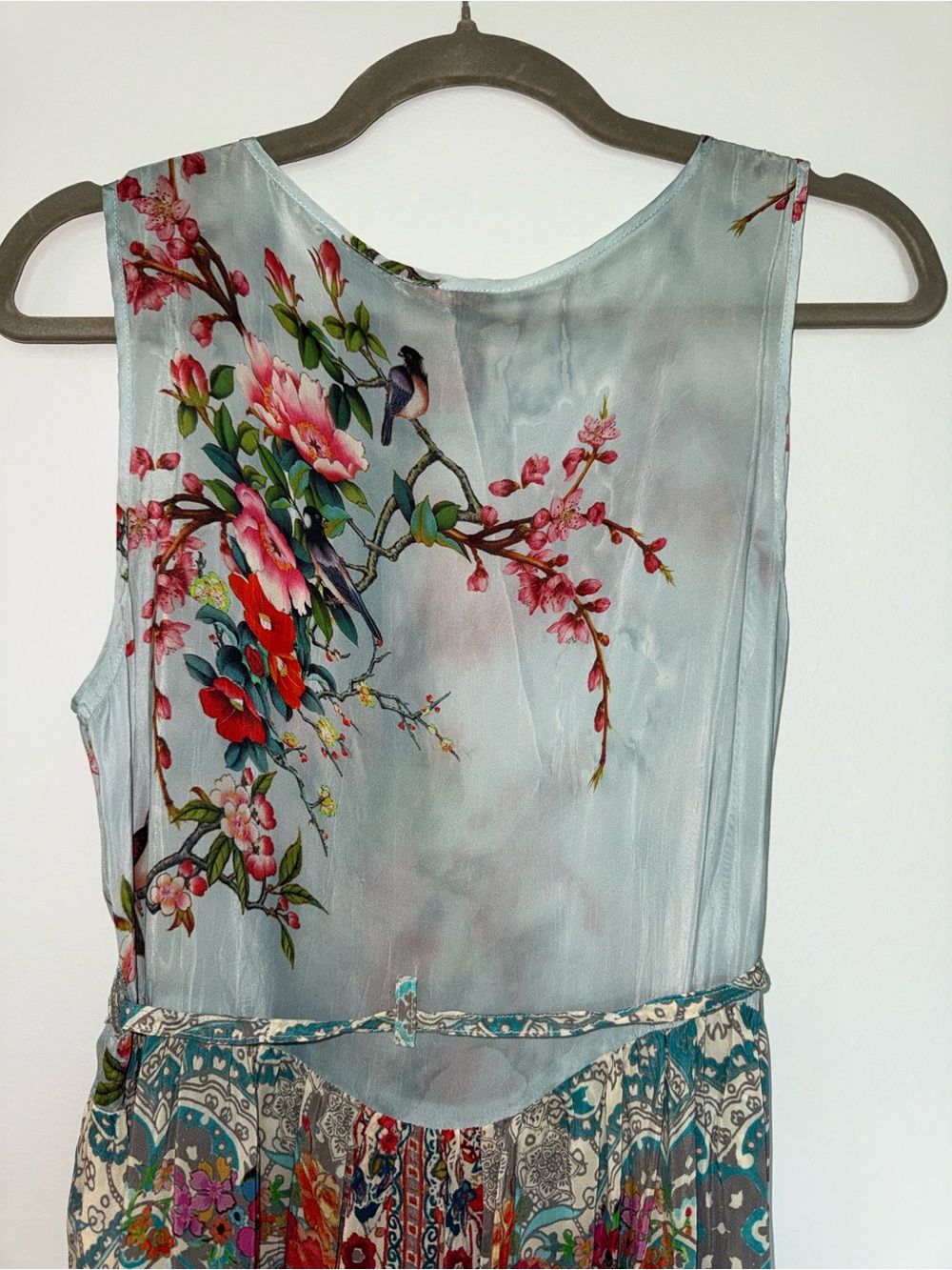 JOHNNY WAS Sleeveless Floral Maxi Dress IN Light Blue - Picture 5 of 6
